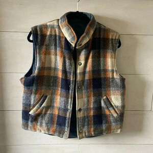 Vintage Weatherguard by Shane Reversible Vest Plaid Wool Cotton Outdoor Y2K